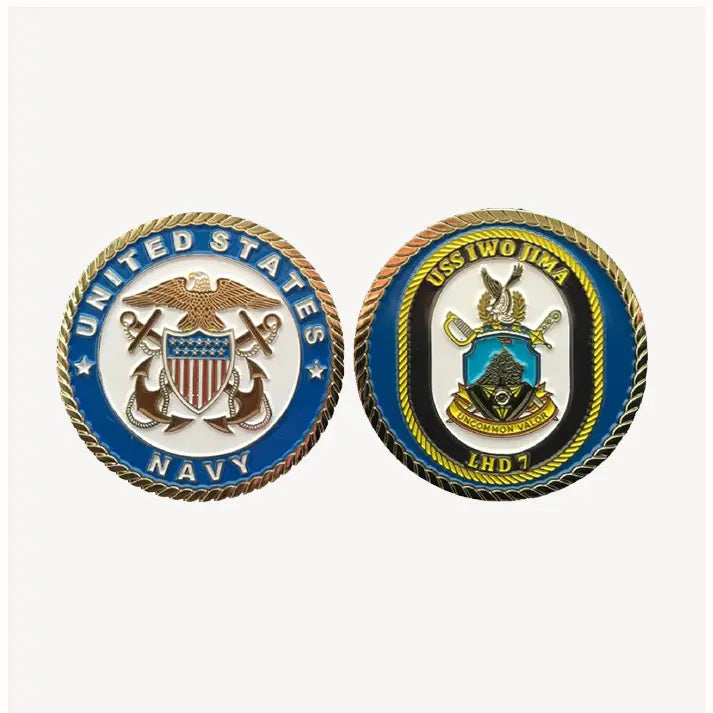 USS Iwo Jima LHD 7 Challenge Coin (Officer Version)
