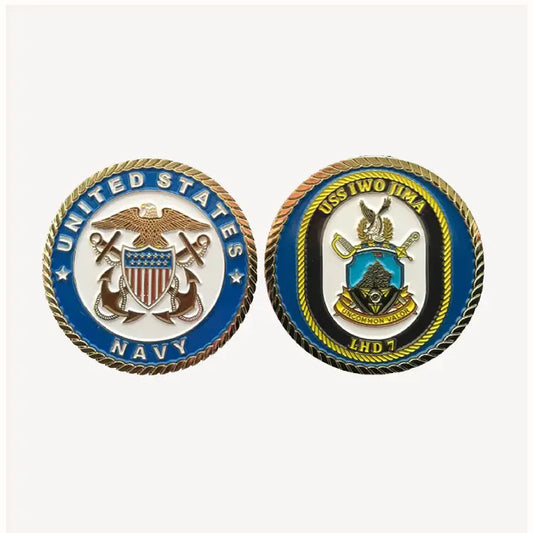 USS Iwo Jima LHD 7 Challenge Coin (Officer Version)