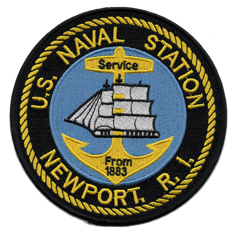 U.S. Naval Station Newport Iron On Patch