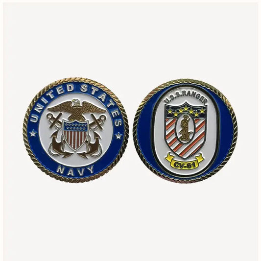 USS Ranger CV 61 Challenge Coin (Officer Version)