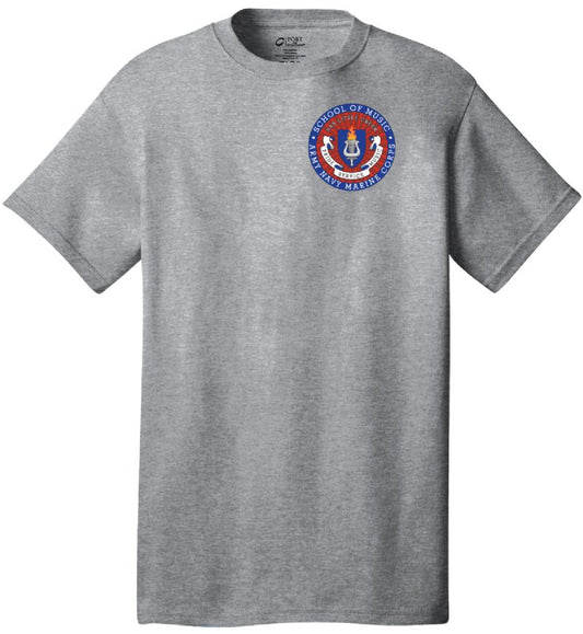 School of Music (Over Heart Graphic) Sports Gray T-Shirt