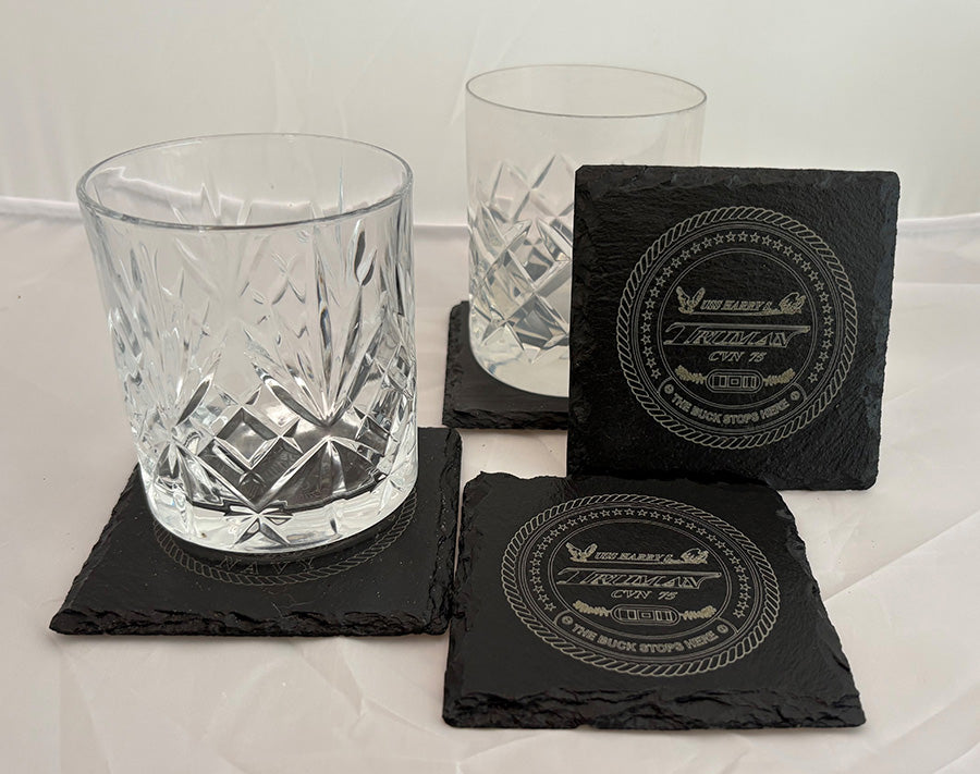 USS Harry S. Truman CVN-75 Slate Coaster (Two (2) per pack)