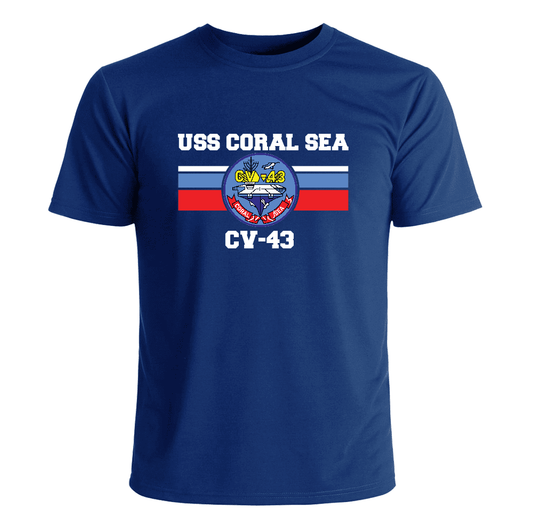 USS Coral Sea CV-43 Crest T Shirt