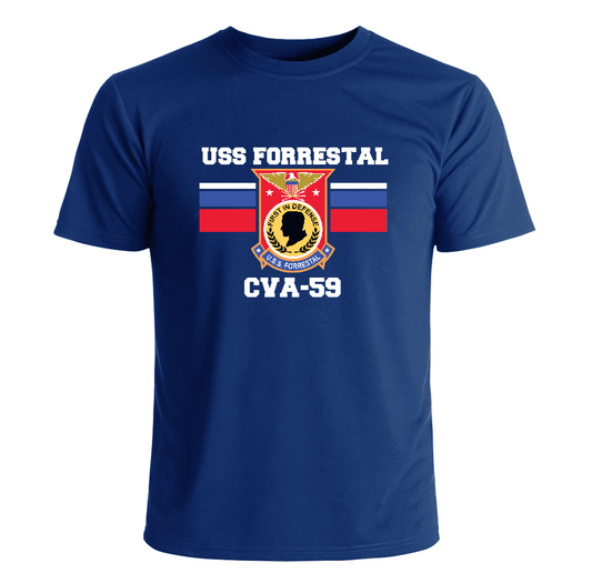 USS Forrestal CVA-59 Crest T-Shirt