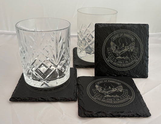 USS George Washington CVN-73 Slate Coaster (Two (2) per pack)
