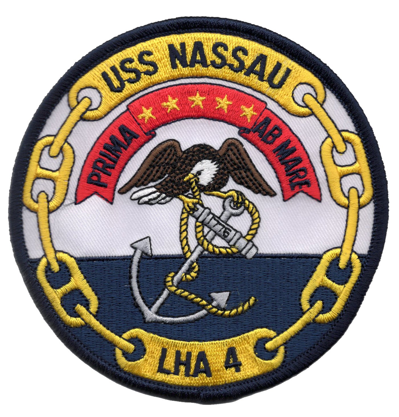 USS Nassau LHA 4 Iron On Patch