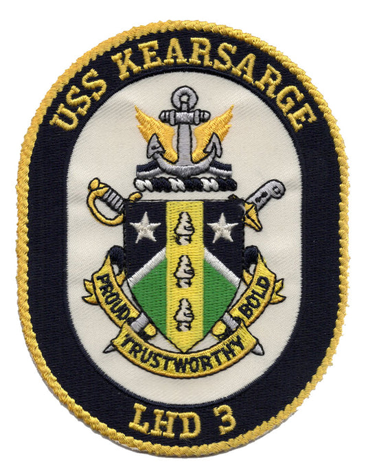 USS Kearsarge LHD 3 Iron On Patch