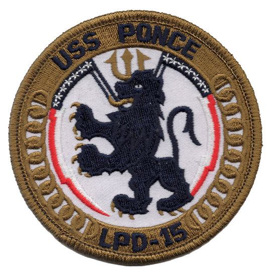 USS Ponce LPD-15 Iron On Patch